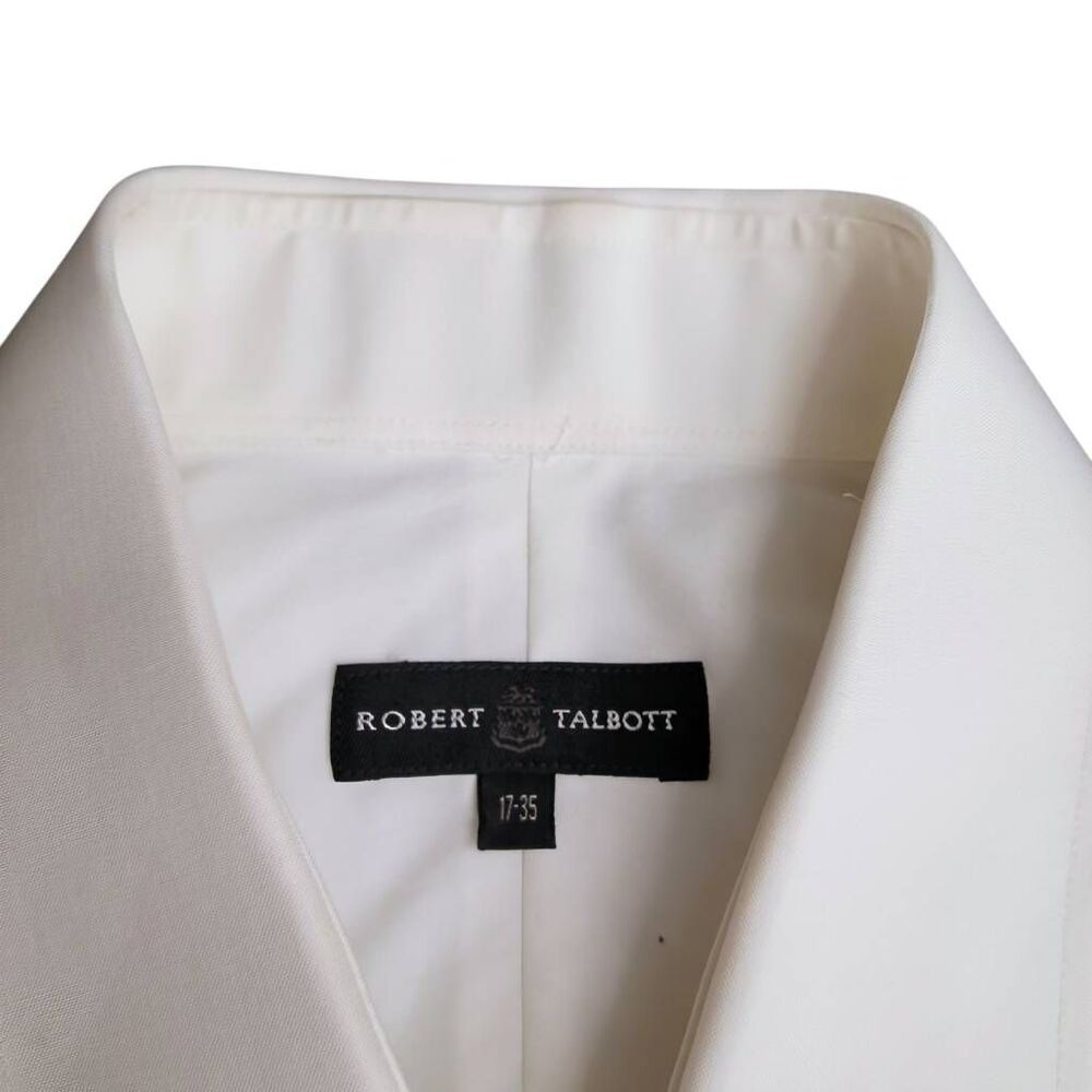 Robert Talbott White Cotton Long Sleeve Dress Shi… - image 8